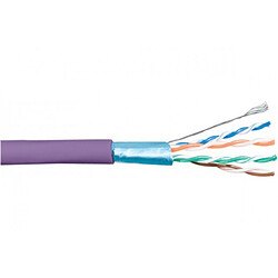 Câble Monobrin RJ45 catégorie 6 F/UTP rouleau de 100 mètres (Violet)