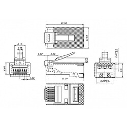 Goobay Connecteurs RJ45 catégorie 6A STP (par 10)