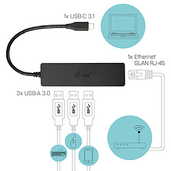 Acheter i-tec USB-C Slim Passive Hub 3 Ports + Ethernet