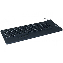 Clavier USB en silicone rigide étanche avec dispositif de pointage intégré (AZERTY Français)