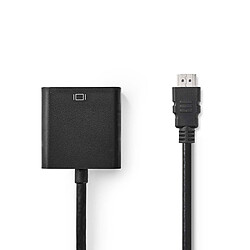 Nedis Câble HDMI vers VGA Noir (20 cm)