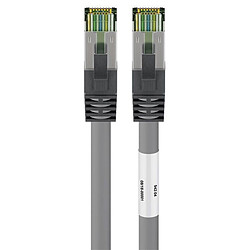 Goobay Câble RJ45 Cat 8.1 S/FTP 0.50 m (Gris)