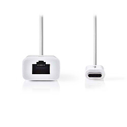 Nedis Adaptateur réseau USB-C / RJ45  Adaptateur réseau USB Type C 3.2 Gen.1 vers Ethernet (20 cm)