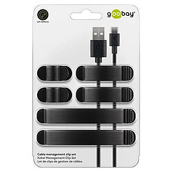 Goobay Cable Management Clip Set - Noir pas cher