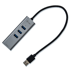 i-tec USB 3.0 Metal Hub 3 Ports - Gigabit Ethernet