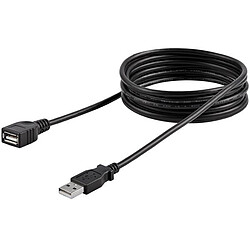 StarTech.com Câble d'extension noir USB 2.0 A vers A 1,8 m - mâle/femelle