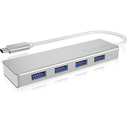 ICY BOX IB-HUB1425-C3 Hub 4 ports USB 3.0 avec port USB Type C (coloris argent)