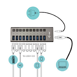 Avis i-tec USB 3.0 Charging Hub 10 Port + Power Adapter 48W