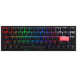 Ducky Channel One 2 SF RGB (Cherry MX RGB Silent Red) Clavier haut de gamme - format ultra-compact 65% -  interrupteurs mécaniques rouges (switches Cherry MX RGB Silent Red) - rétroéclairage RGB multi-effets - touches en PBT - AZERTY, Français