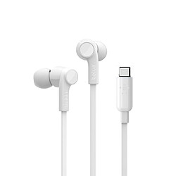 Belkin Kit Piéton Stéréo ROCKSTAR USB-C Blanc