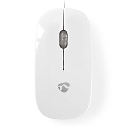 Nedis Wired Optical Mouse Blanc