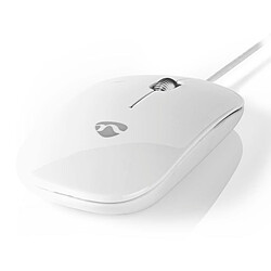 Nedis Wired Optical Mouse Blanc