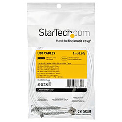 StarTech.com Câble USB-C vers USB 2.0 de 2 m - Blanc pas cher