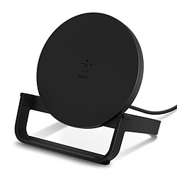 Belkin Chargeur à induction Boost Charge Stand 10 W avec adaptateur secteur (Noir) Chargeur à induction Stand Qi 10W pour smartphones compatibles Qi avec adaptateur secteur - Noir