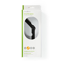 Nedis Microphone filaire trépied angle réglable 3,5 mm pas cher