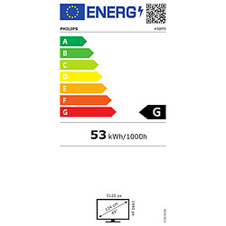 Philips 48,8'' 498P9/00 -  UWQ Incurvé 48.8'' VA 70Hz  Adaptive Sync Display Port  Réglable en Hauteur H Parleurs Garantie 3 ans Câble Display Port Câble  Inclus