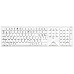 BlueElement Keyboard for Mac (Blanc) Clavier sans fil à frappe silencieuse (AZERTY, Français)