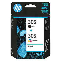 HP 305 Pack de 2 (6ZD17AE) - Noir/3 Couleurs