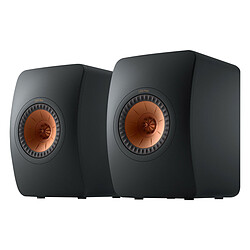 KEF LS50 Meta Noir Carbone Enceinte bibliothèque passive Bass Reflex 100W à technologie MAT (par paire)