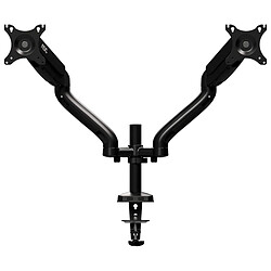 AOC AD110D0 - Bras Double Bras orientable ressort à gaz pour 2 écrans - soutient jusqu'à 27" - hauteur 230mm - cables intégrés
