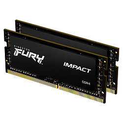 Kingston FURY Impact SO-DIMM 64 Go (2 x 32 Go) DDR4 3200 MHz CL20 Dual Channel RAM SO-DIMM DDR4 PC4-25600 - KF432S20IBK2/64