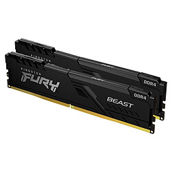 Kingston FURY Beast 64 Go (2 x 32 Go) DDR4 3600 MHz CL18 Kit Dual Channel 2 barrettes de RAM DDR4 PC4-28800 - KF436C18BBK2/64