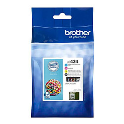 Brother LC424VAL (Magenta, Cyan, Jaune, Noir) Multi Pack de 4 Cartouches d'encre magenta, cyan, jaune, noir (750 pages à 5%)