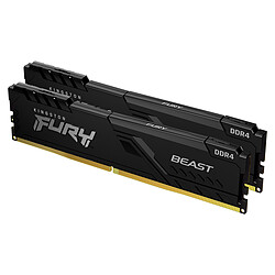 Kingston FURY Beast 32 Go (2 x 16 Go) DDR4 3200 MHz CL16 (KF432C16BBK2/32) Kit Dual Channel 2 barrettes de RAM DDR4 PC4-25600 - KF432C16BBK2/32