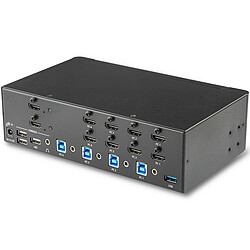 StarTech.com Switch KVM USB-C double affichage 4 ports HDMI avec hub USB intégré