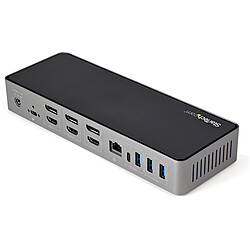 StarTech.com Station d'accueil USB-C et USB-A Triple 4K 30 Hz avec Power Delivery 85 W