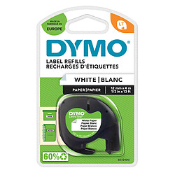 DYMO LetraTAG Ruban papier Noir/Blanc