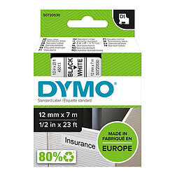 DYMO Ruban D1 Standard - noir/blanc 12 mm - 7 m