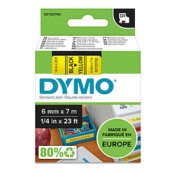 DYMO Ruban D1 6 mm x 7 m Noir sur Jaune