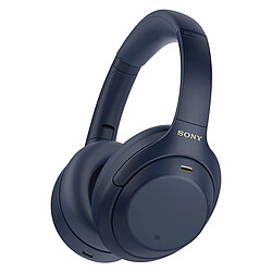 Sony WH-1000XM4 Bleu Casque circum-aural fermé sans fil - Réduction de bruit active - Bluetooth/NFC - LDAC - Hi-Res Audio - Commandes tactiles - Micro - Autonomie 30h - Charge rapide