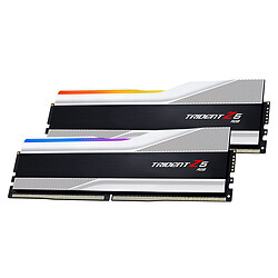 G.Skill Trident Z5 RGB 32 Go (2 x 16 Go) DDR5 6000 MHz CL28 - Argent Kit Dual Channel 2 barrettes de RAM DDR5 PC5-48000 - F5-6000J2836G16GX2-TZ5RW