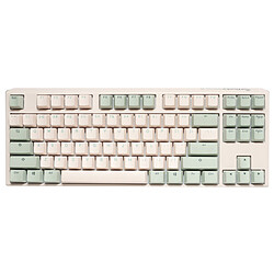 Ducky Channel One 3 Matcha TKL (Cherry MX Silent Red) Clavier haut de gamme - format compact TKL - interrupteurs mécaniques rouges (switches Cherry MX Silent Red) - remplacement à chaud des interrupteurs - touches en PBT - AZERTY, Français