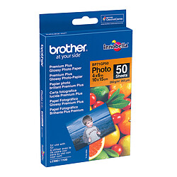 Brother Papier photo brillant 10 x 15 cm, 260 g/m2 (BP71GP50) Papier photo brillant de haute qualité pour imprimante jet d'encre - 260g/m² - 10 x 15 cm - 50 feuilles