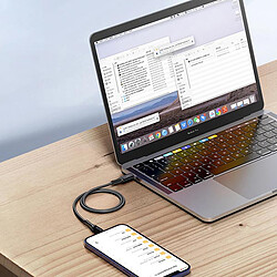 Avis Akashi Câble Eco Kevlar USB-C vers USB-C Noir (1.5 m)