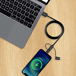 Avis Akashi Câble Eco 3-en-1 USB-A vers USB-C / Lightning / micro USB (1 m)