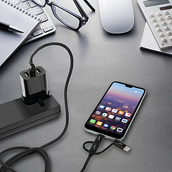 Acheter Akashi Câble Eco 3-en-1 USB-A vers USB-C / Lightning / micro USB (1 m)