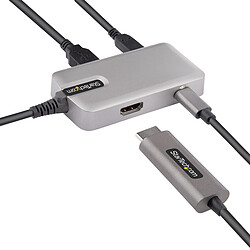 StarTech.com Hub USB-C vers 4K 60Hz HDMI 2.0 + 3 ports USB (1 x USB type A + 2 x USB type C) avec Power Delivery 100 W pas cher