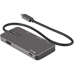 StarTech.com Adaptateur multiport USB-C vers HDMI 4K 30 Hz, Hub 3 ports USB 3.0, SD/microSD et Power Delivery 100W