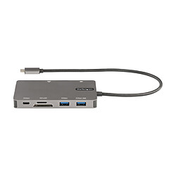 StarTech.com Adaptateur multiport USB-C vers HDMI 4K 30 Hz ou VGA, Hub 3 ports USB 3.0, RJ45, SD/microSD et Power Delivery 100W