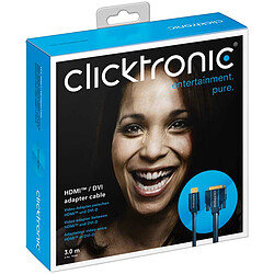 Clicktronic câble HDMI / DVI (3 mètres)