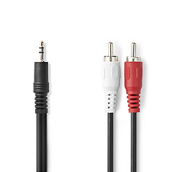 Nedis Cable Audio Stéréo Jack 3.5 mm mâle vers 2x RCA mâle - 3 m