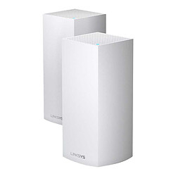 Linksys Velop MX8400-EU Système Wi-Fi 6 AX Multi-room pack de 2 routeurs sans fil Tri-Band Mesh Wi-Fi AX4200 (600 + 1200 + 2400 Mbit/s) MU-MIMO 4x4 + 4 ports Ethernet Gigabit