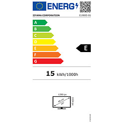 Acheter iiyama Ecran 19'' Noir LED 5:4 1280x1024 5ms 250 cd/m VGA DVI / E1980D-B1