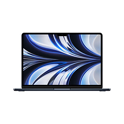 Apple MacBook Air M2 13 pouces (2022) Minuit 8Go/256 Go (MLY33FN/A) Puce Apple M2 (GPU 8 coeurs) 8 Go SSD 256 Go 13.6" LED Liquid Retina Wi-Fi AX/Bluetooth Webcam Mac OS Monterey