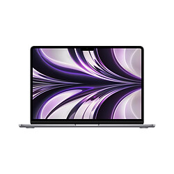 Apple MacBook Air M2 13 pouces (2022) Gris sidéral 8Go/512 Go (MLXX3FN/A) Puce Apple M2 (GPU 10 coeurs) 8 Go SSD 512 Go 13.6" LED Liquid Retina Wi-Fi AX/Bluetooth Webcam Mac OS Monterey