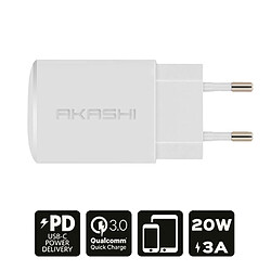 Akashi Chargeur Secteur 20W USB-A Quick Charge 3.0 Blanc